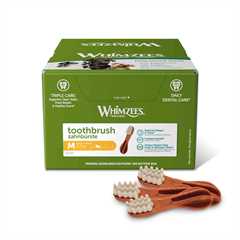 WHIMZEES Toothbrush Medium Dental Chew Dog Treat - 75 Pack